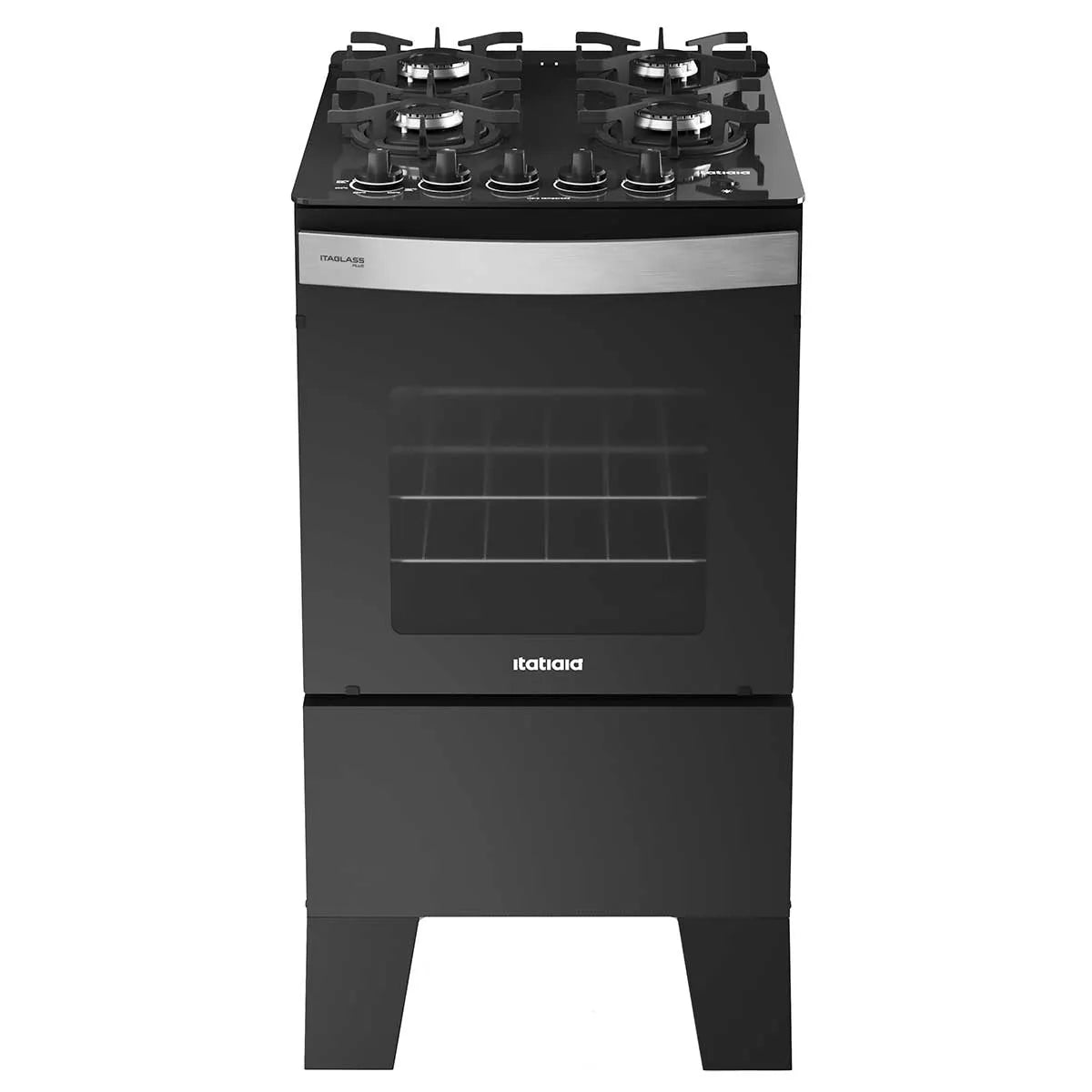 Fogão 4 Bocas Automático Bivolt Itaglass Plus Itatiaia Preto + BRINDE EXCLUSIVO - ULTIMAS UNIDADES 🚨