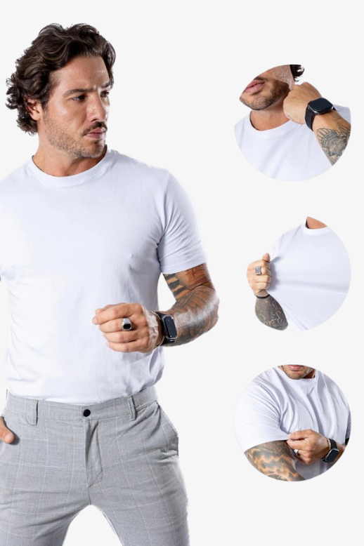 Kit com 2 Camisetas Cotton Tech Elastic