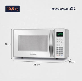 MICRO-ONDAS MONDIAL 21L 1200W + BRINDE EXCLUSIVO - ÚLTIMAS UNIDADES!🚨