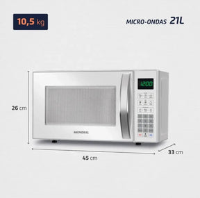 MICRO-ONDAS MONDIAL 21L 1200W + BRINDE EXCLUSIVO - ÚLTIMAS UNIDADES!🚨