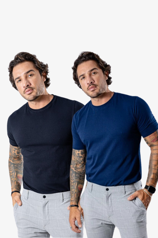 Kit com 2 Camisetas Cotton Tech Elastic