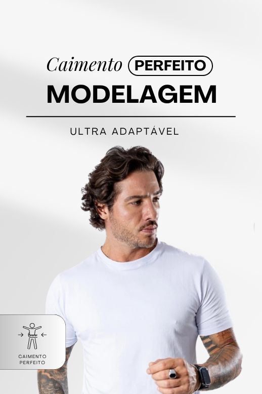 Kit com 2 Camisetas Cotton Tech Elastic