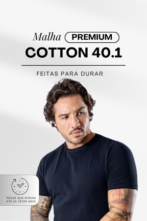 Kit com 2 Camisetas Cotton Tech Elastic