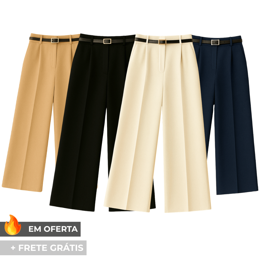 |KIT 4| Calças Pantalona em Alfaiataria
