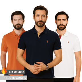|Combo Trio Oxford| 3 Camisas Polo Lauren