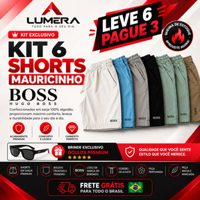 🚨[LEVE 6, PAGUE 3] KIT 6 SHORTS MAURICINHO HUGO BOSS + ÓCULOS DE BRINDE 🎁 !! QUEIMA DE ESTOQUE RESTAM APENAS 20 UNIDADES 🔥🔥