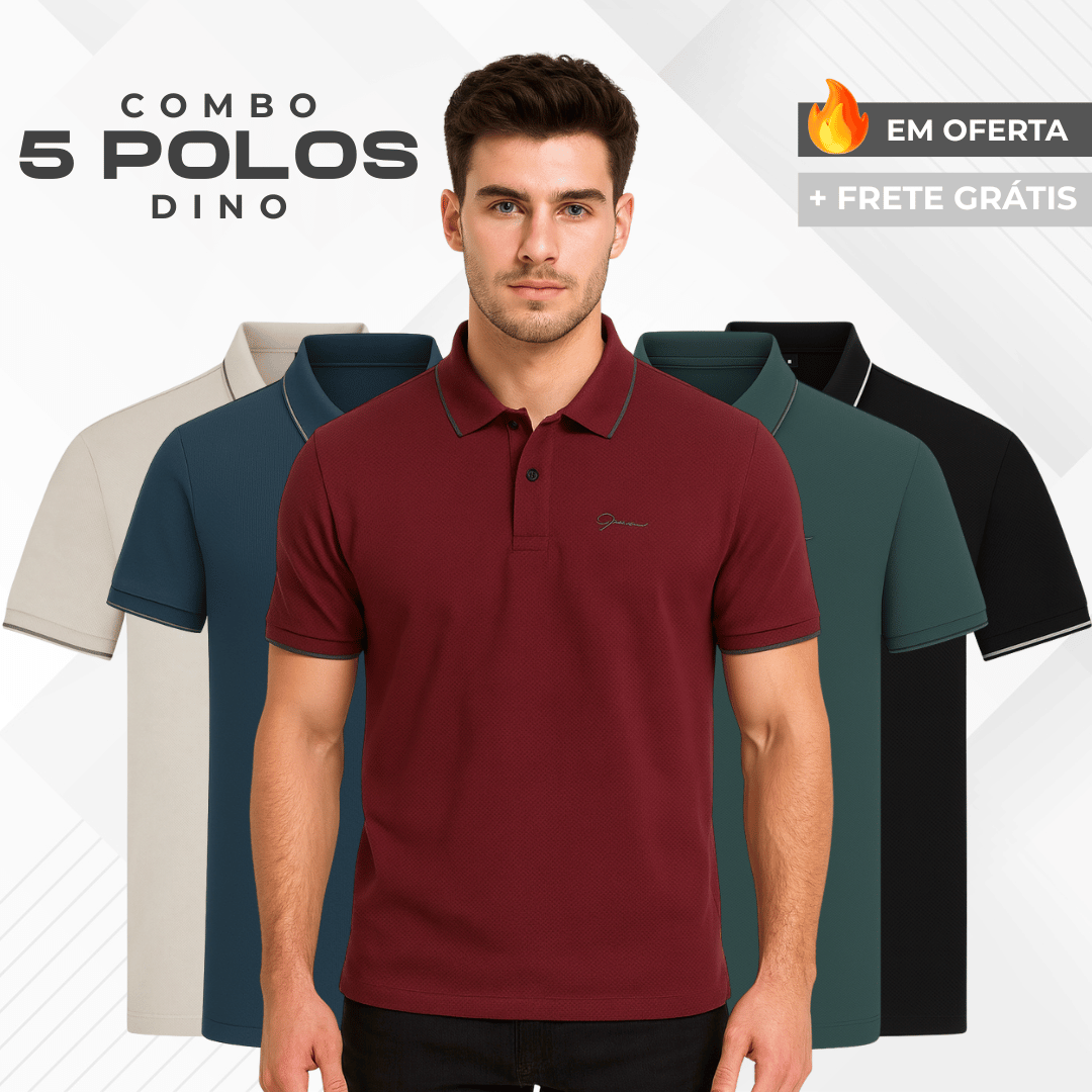 |Combo 5| - Camisas Polo Dino