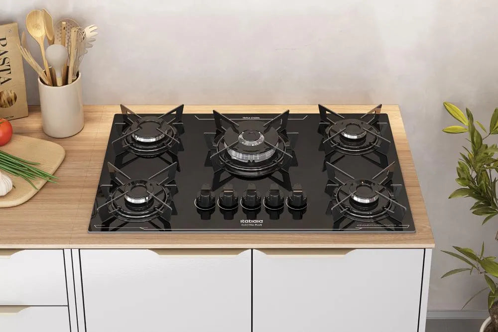 Cooktop 5 Bocas a Gás GLP Itatiaia Preto Electra Plus + BRINDE EXCLUSIVO - ULTIMAS UNIDADES 🚨